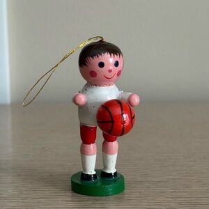 Vintage Christmas Basketball Player Ornament